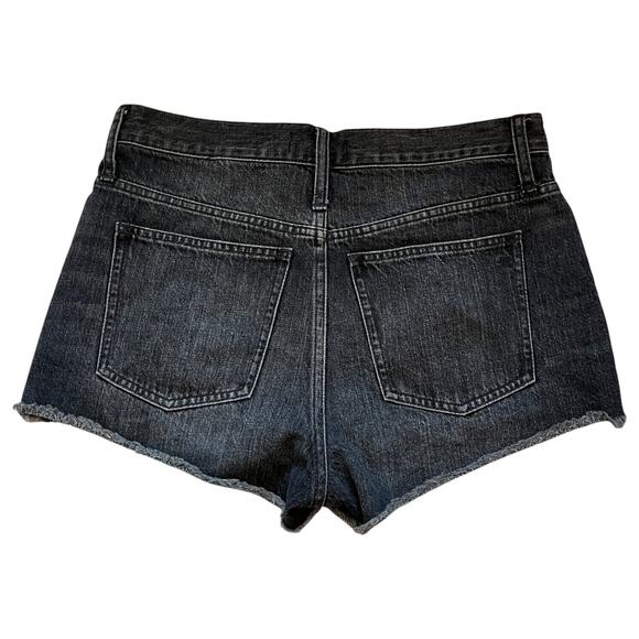 Madewell Relaxed Button Fly High Rise Cut Off Denim Shorts Calverley Wash Sz 27 - Picture 3 of 7